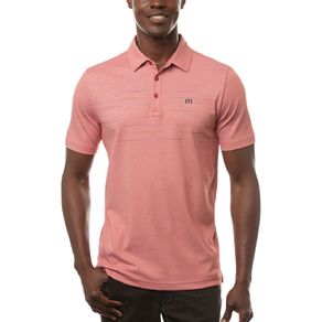 TravisMathew Men\'s Seas The Day Polo 4034423-Heather Garnet Rose  Size 2xl, heather garnet rose