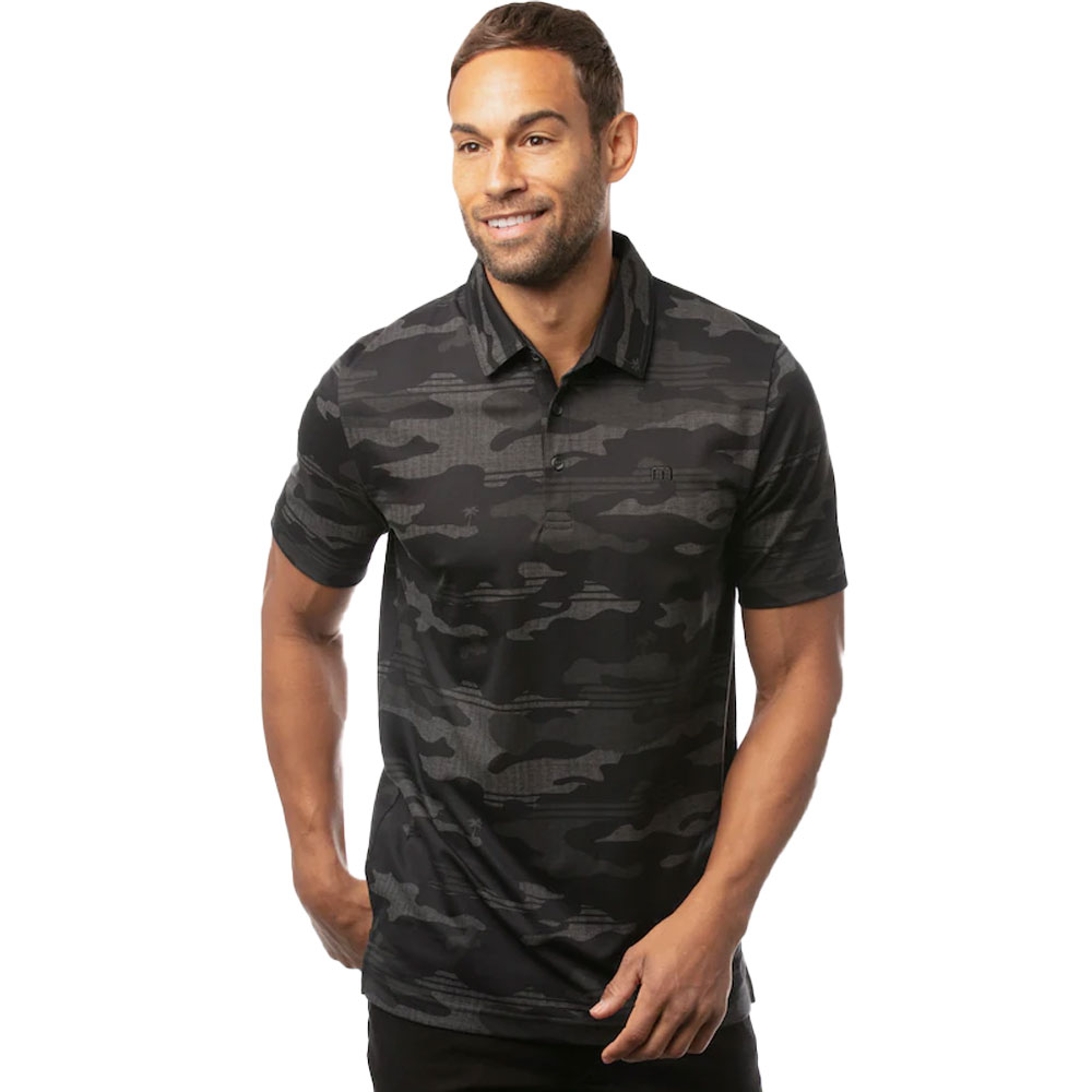TravisMathew Men\'s Nip In The Air Polo  Size MD, Black