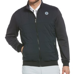 Penguin Men\'s Insulated Mixed Media Golf Jacket 4038235-Caviar  Size sm, caviar