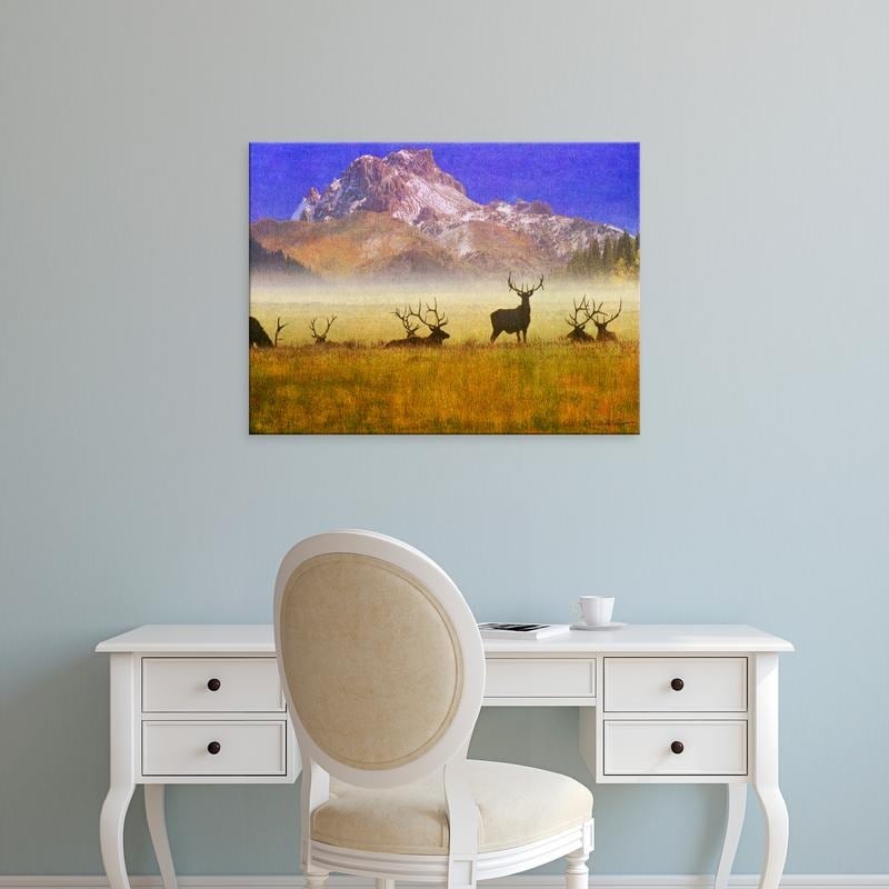Easy Art Prints Chris Vest's 'Bull Elk' Premium Canvas Art