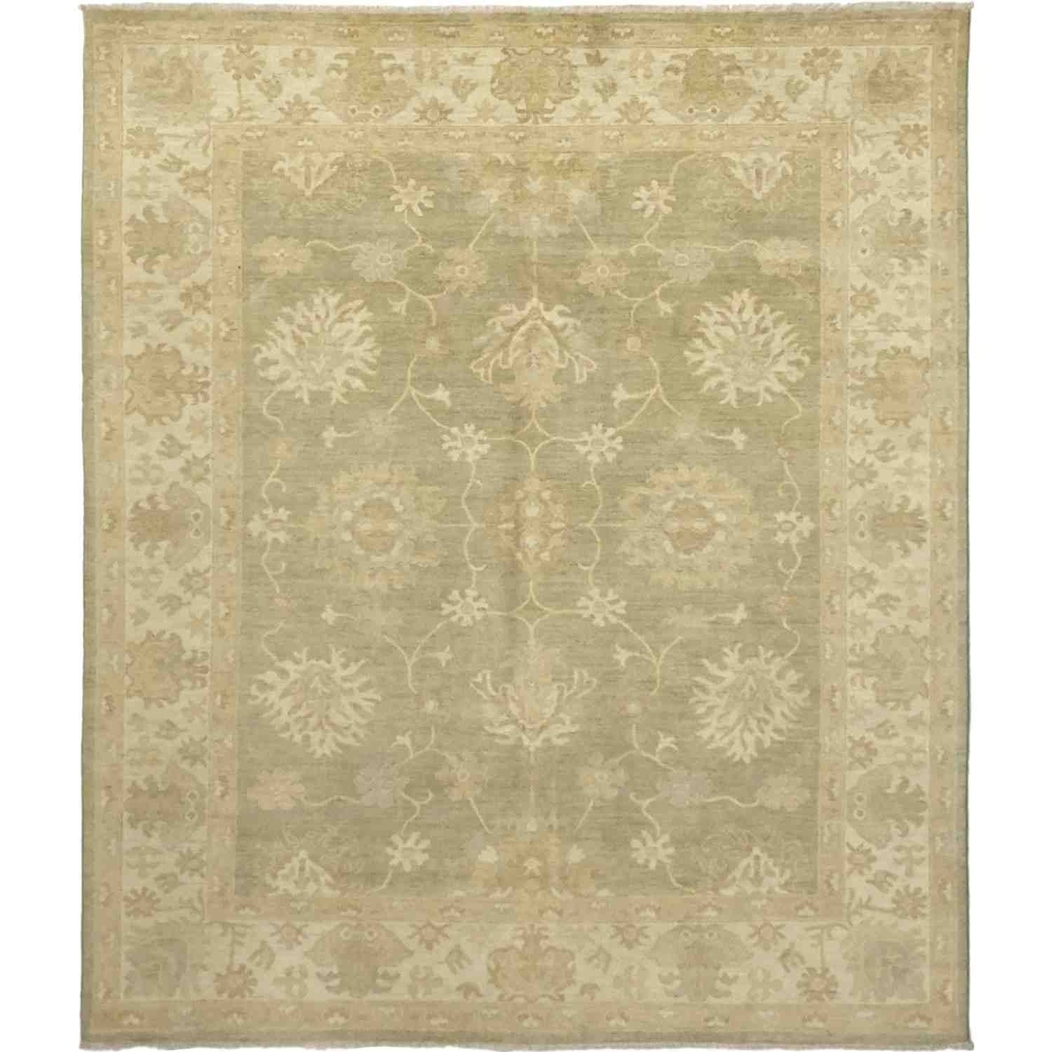 Oriental Khotan, One-of-a-Kind Hand-Knotted Area Rug - Green, 8' 2