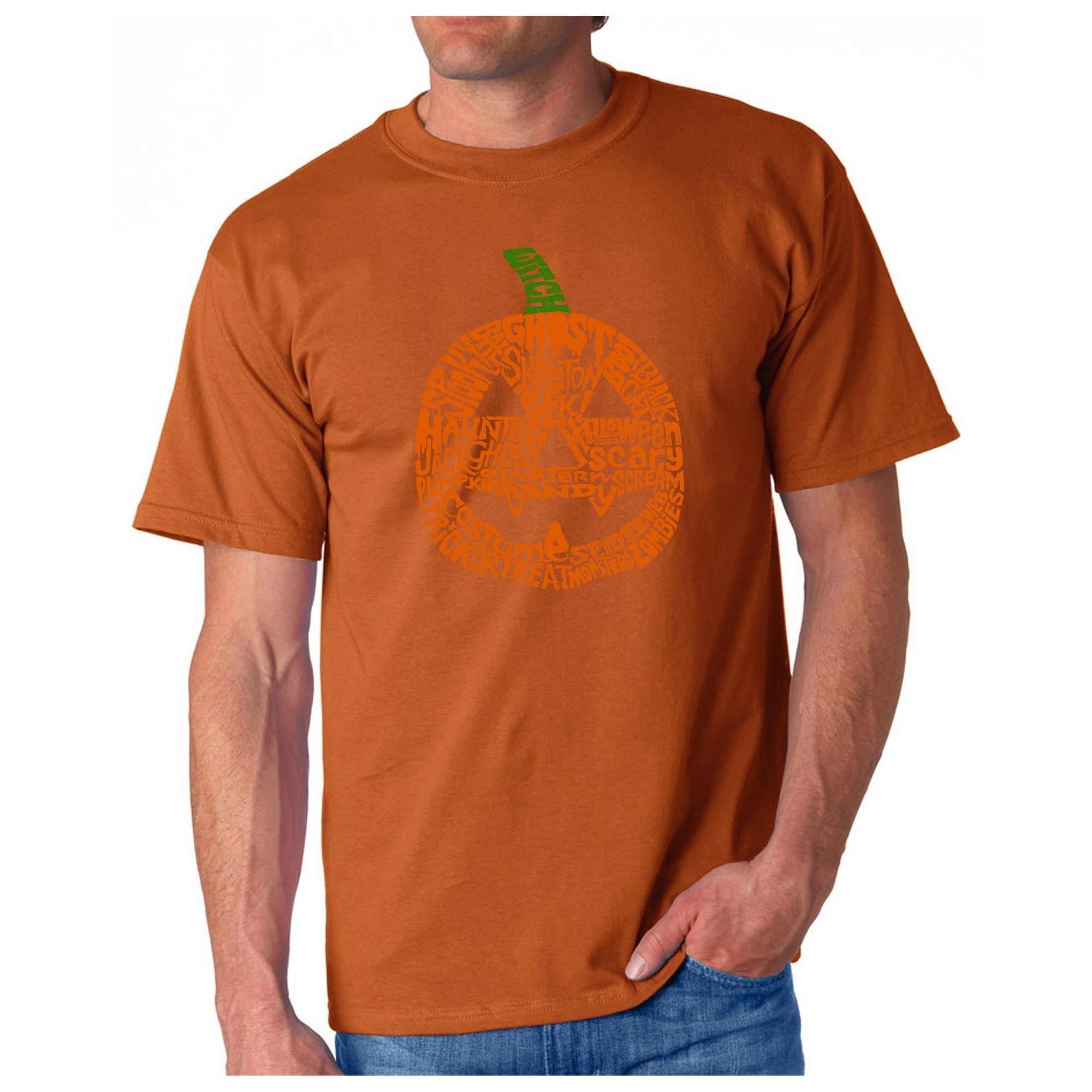 Men's Word Art T-shirt - Pumpkin