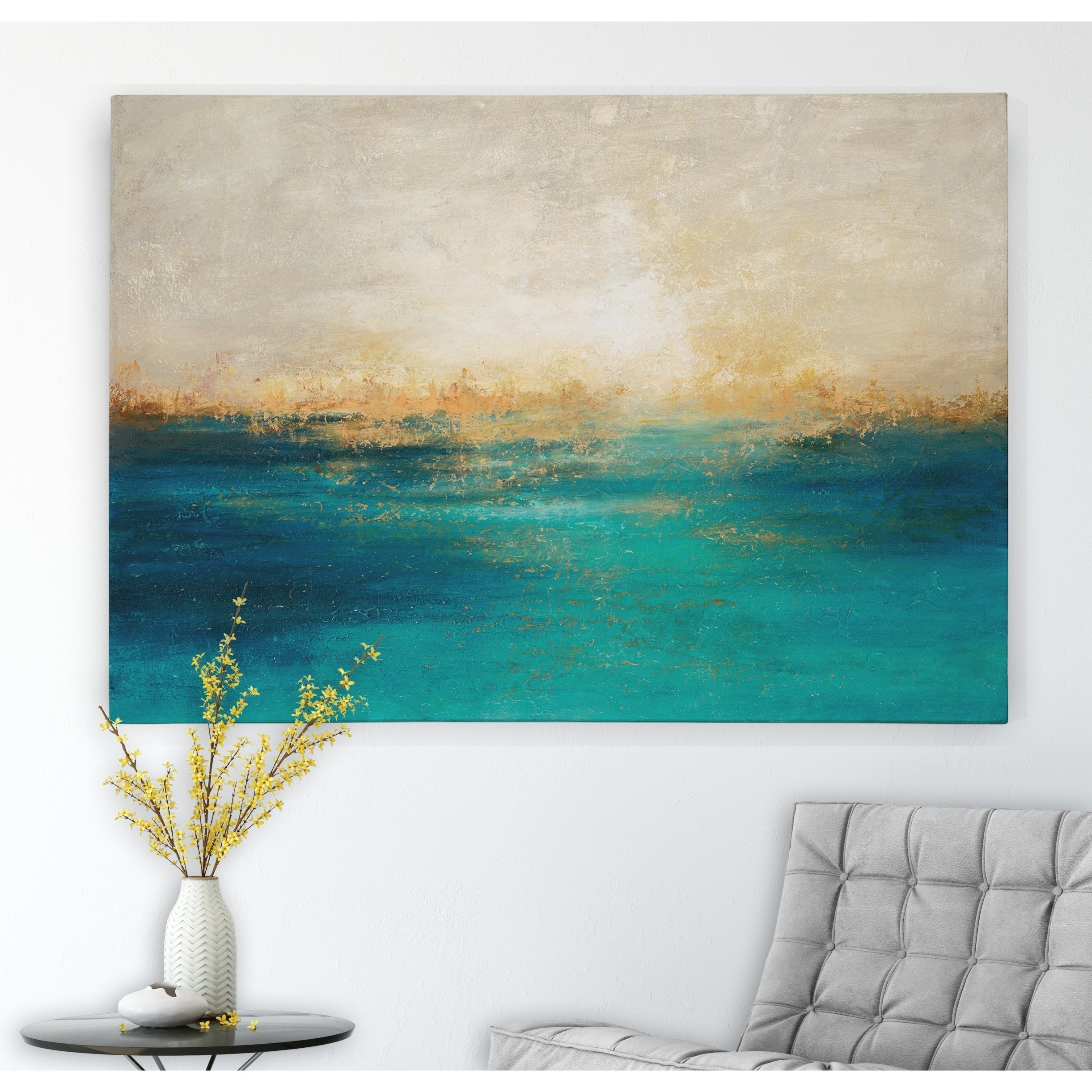 'Coastline II' Premium Gallery-wrapped Canvas Wall Art
