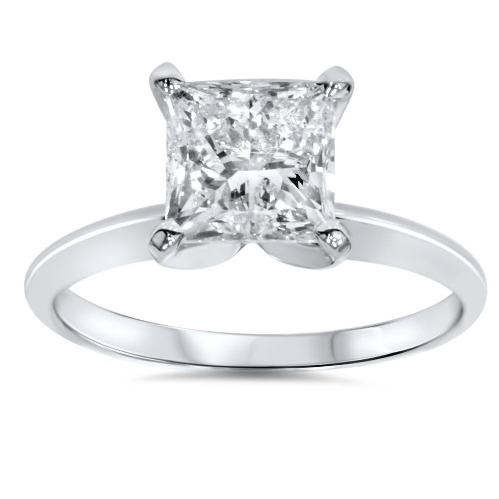 Pompeii3 14k White Gold 2ct TDW Clarity Enhanced Diamond Engagement Ring