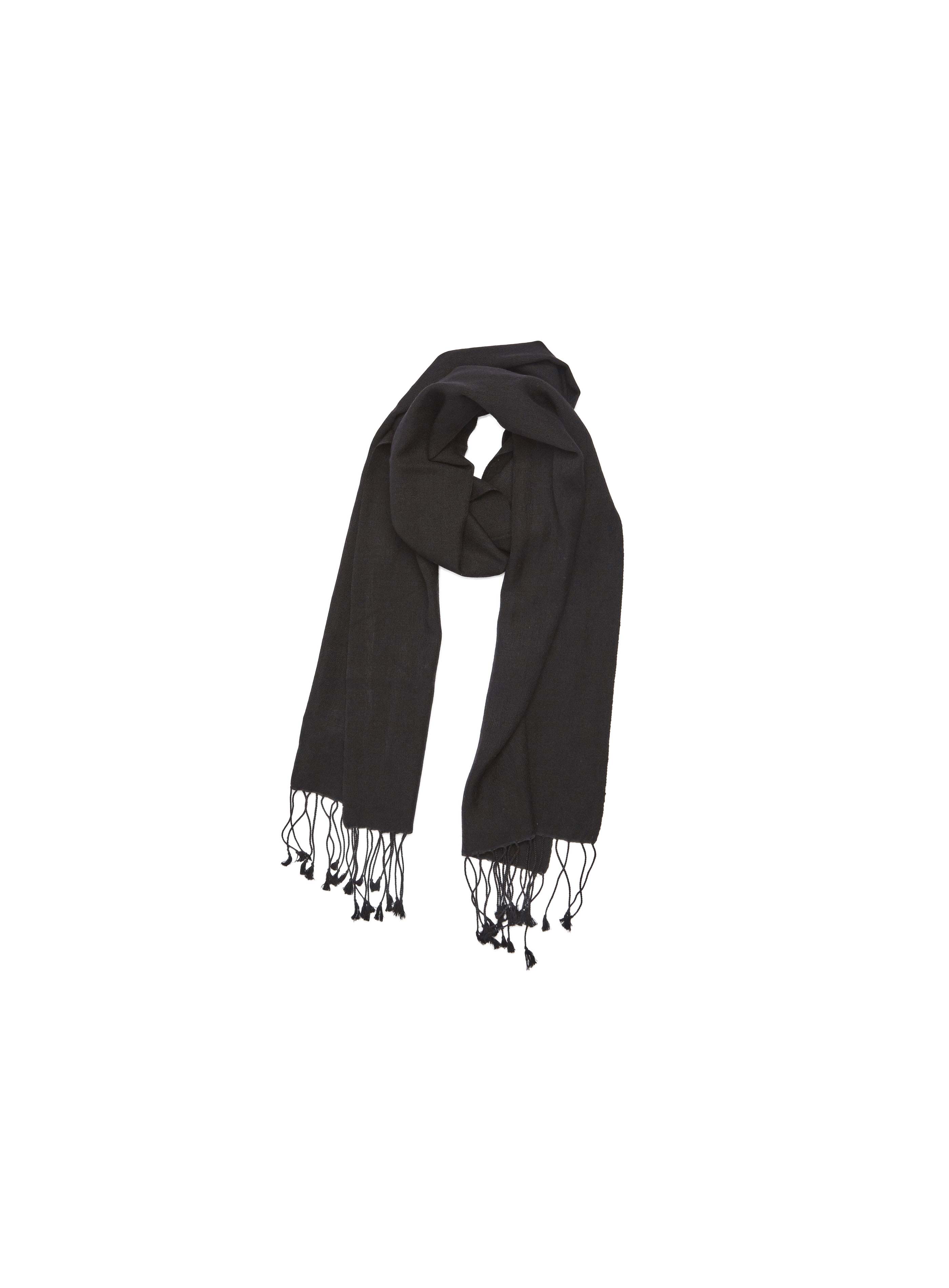 Pashmina and Silk Scarf (Black)