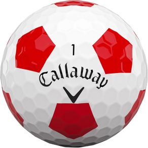 Callaway Chrome Soft Truvis Golf Balls 5001776-White/Red DOZEN, white/red