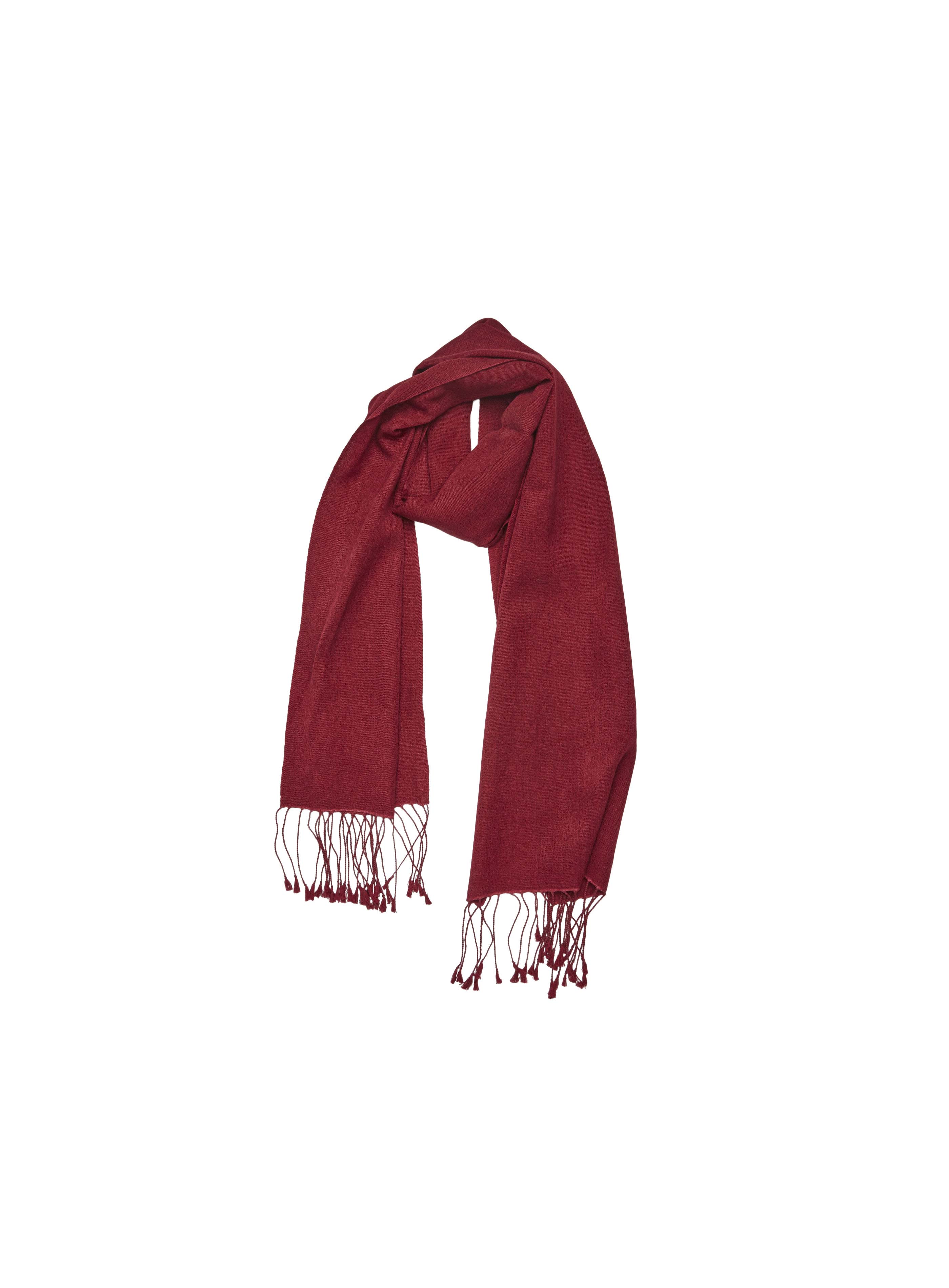 Pashmina and Silk Scarf (Burgundy)