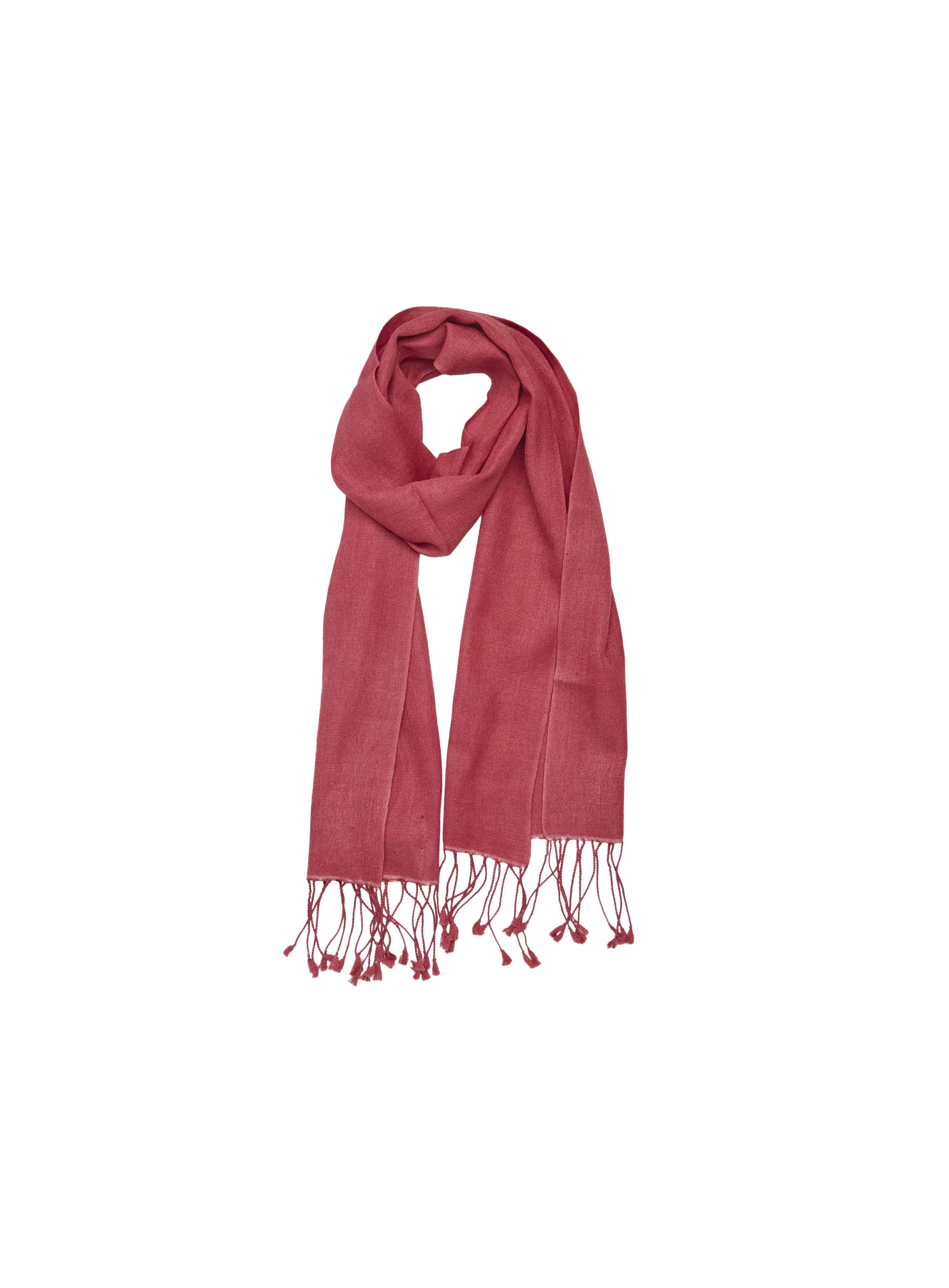 Pashmina and Silk Scarf (Raspberry Sorbet)