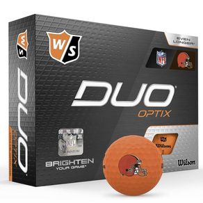 Wilson Duo Optix NFL Orange Golf Balls 5005096-Cleveland Browns  Size dozen