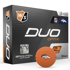 Wilson Duo Optix NFL Orange Golf Balls 5005098-Denver Broncos  Size dozen
