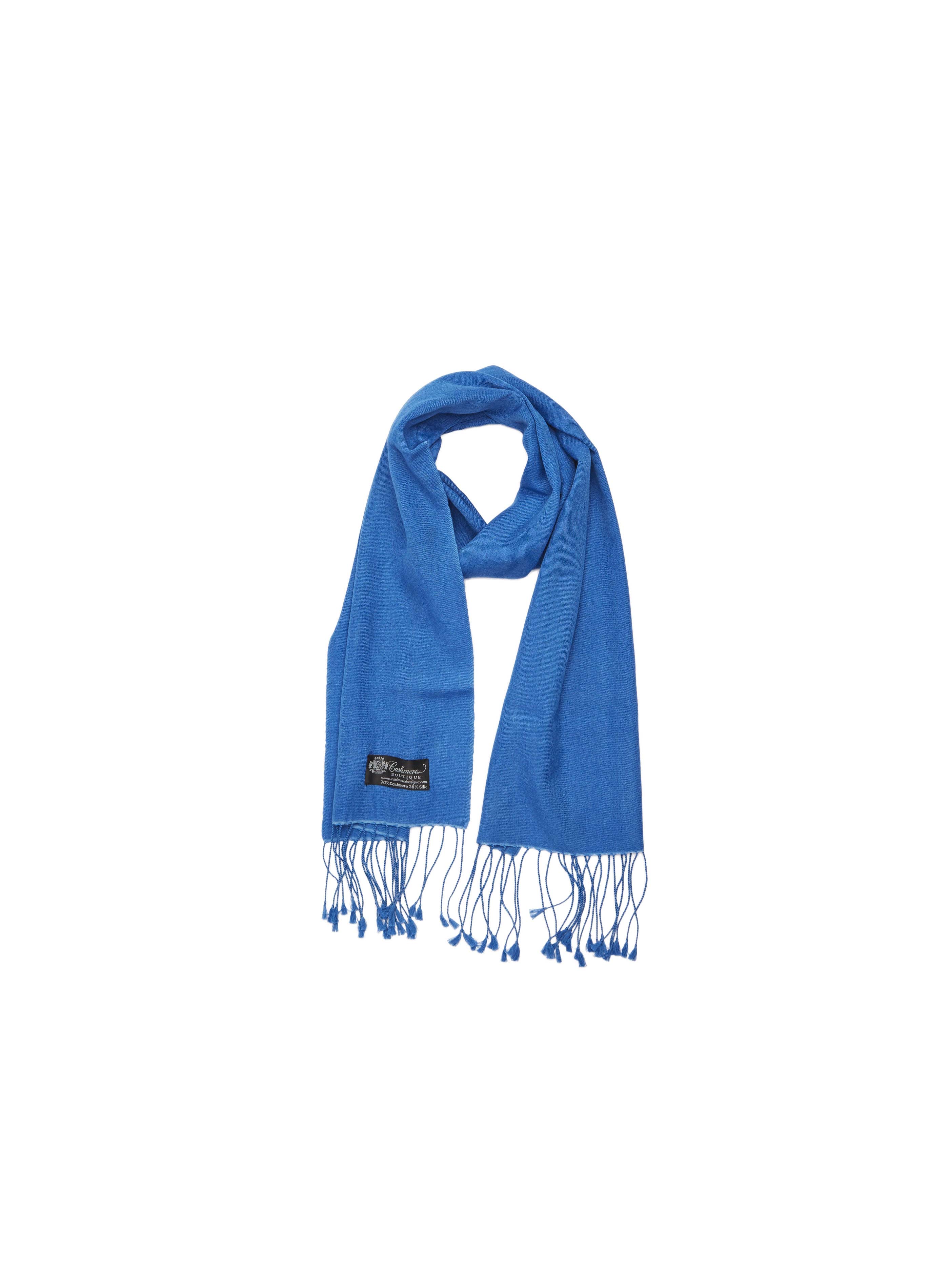 Pashmina and Silk Scarf (Blue Sapphire)