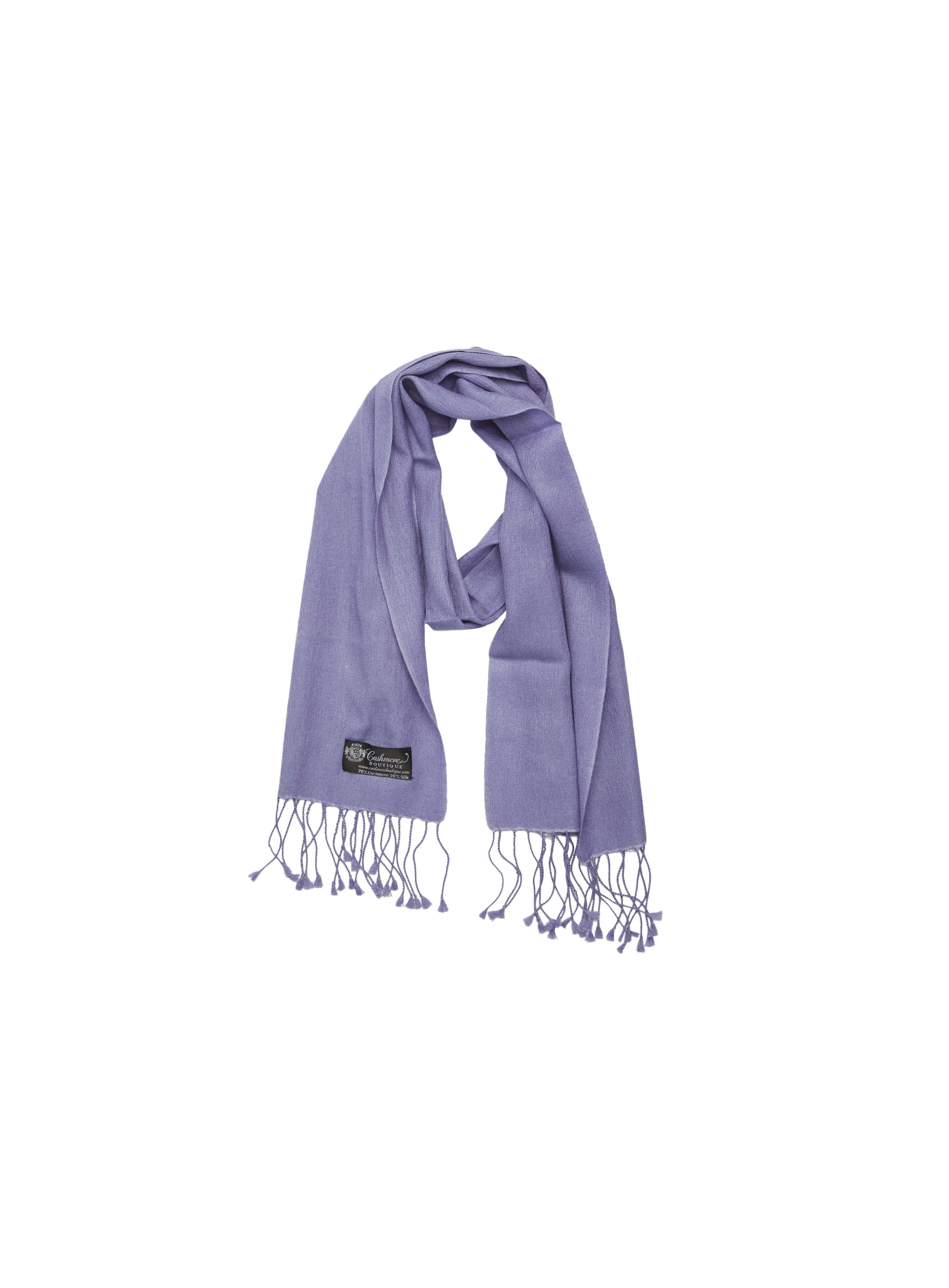 Pashmina and Silk Scarf (Purple Iris)