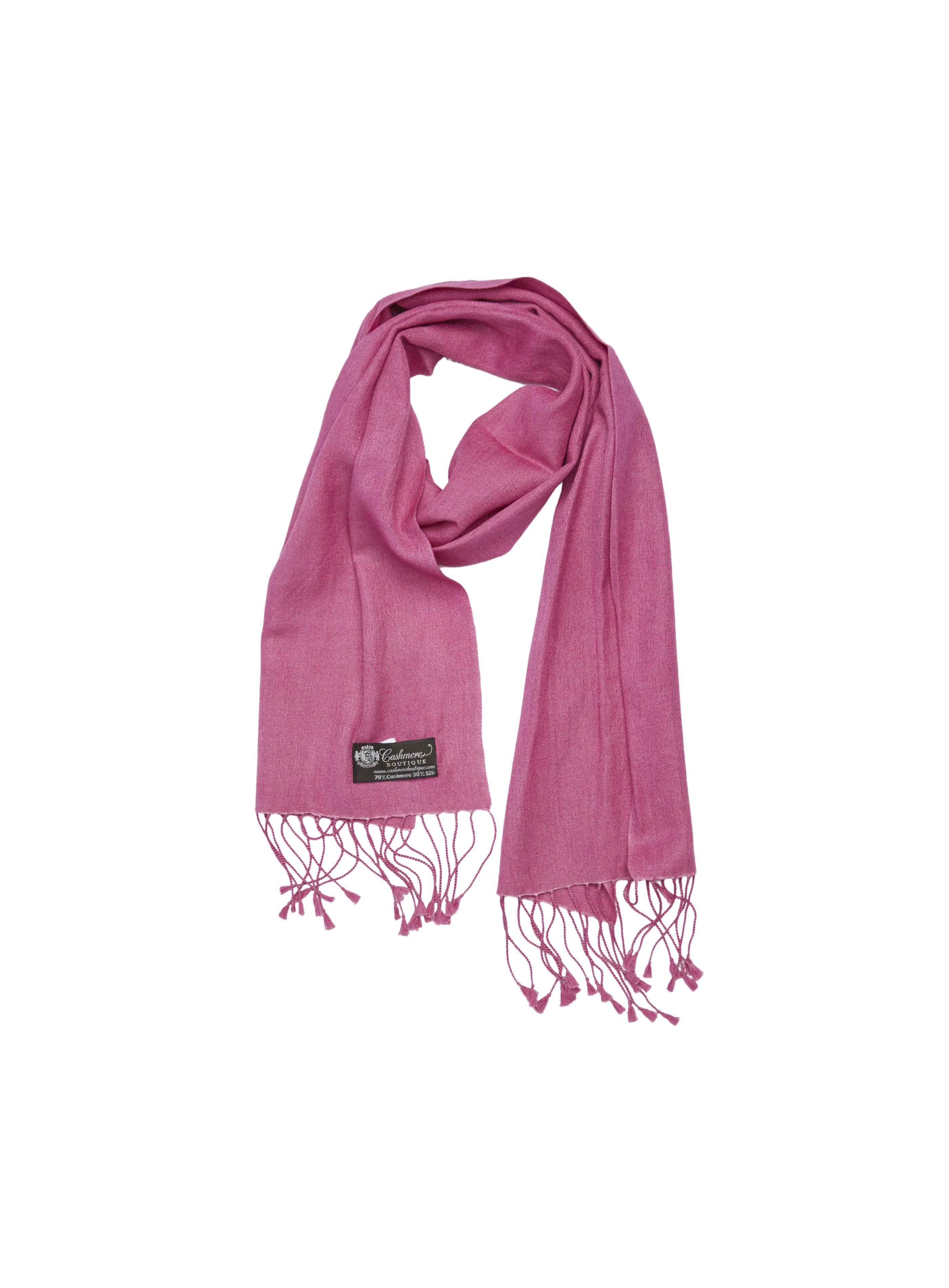 Pashmina and Silk Scarf (Magenta Pink)