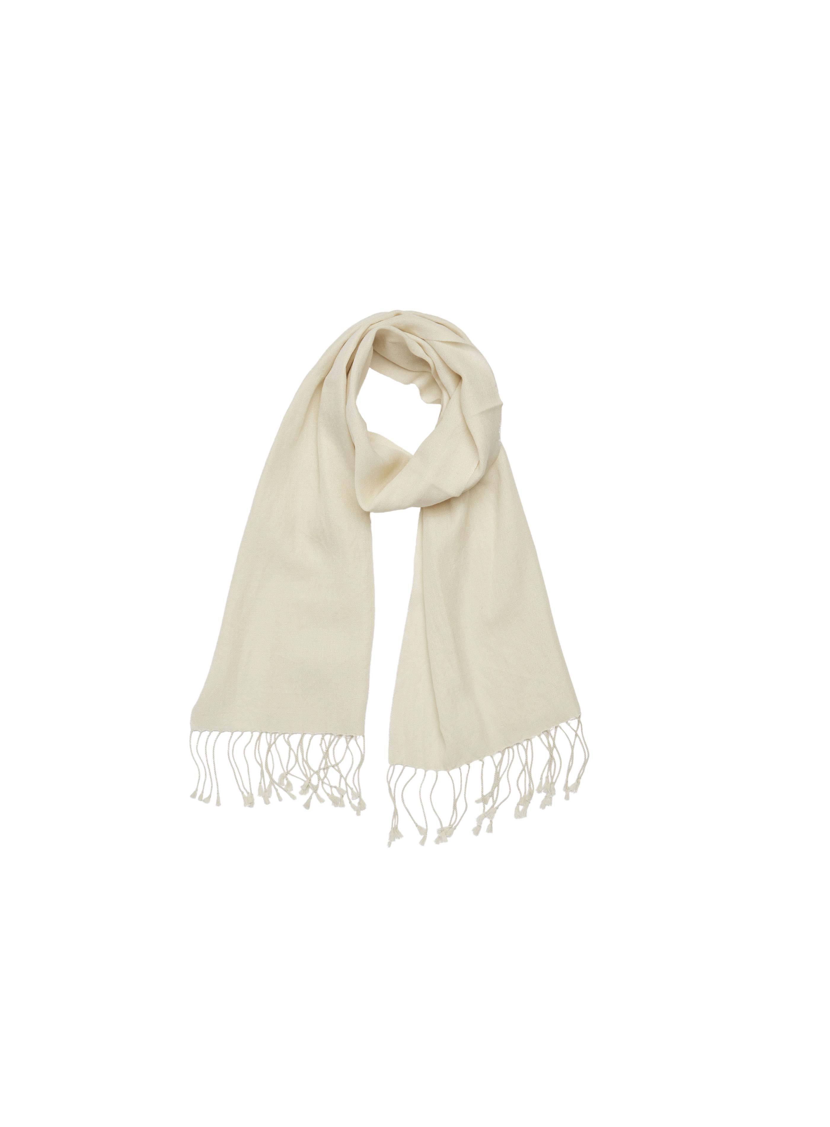 Pashmina and Silk Scarf (Vanilla)