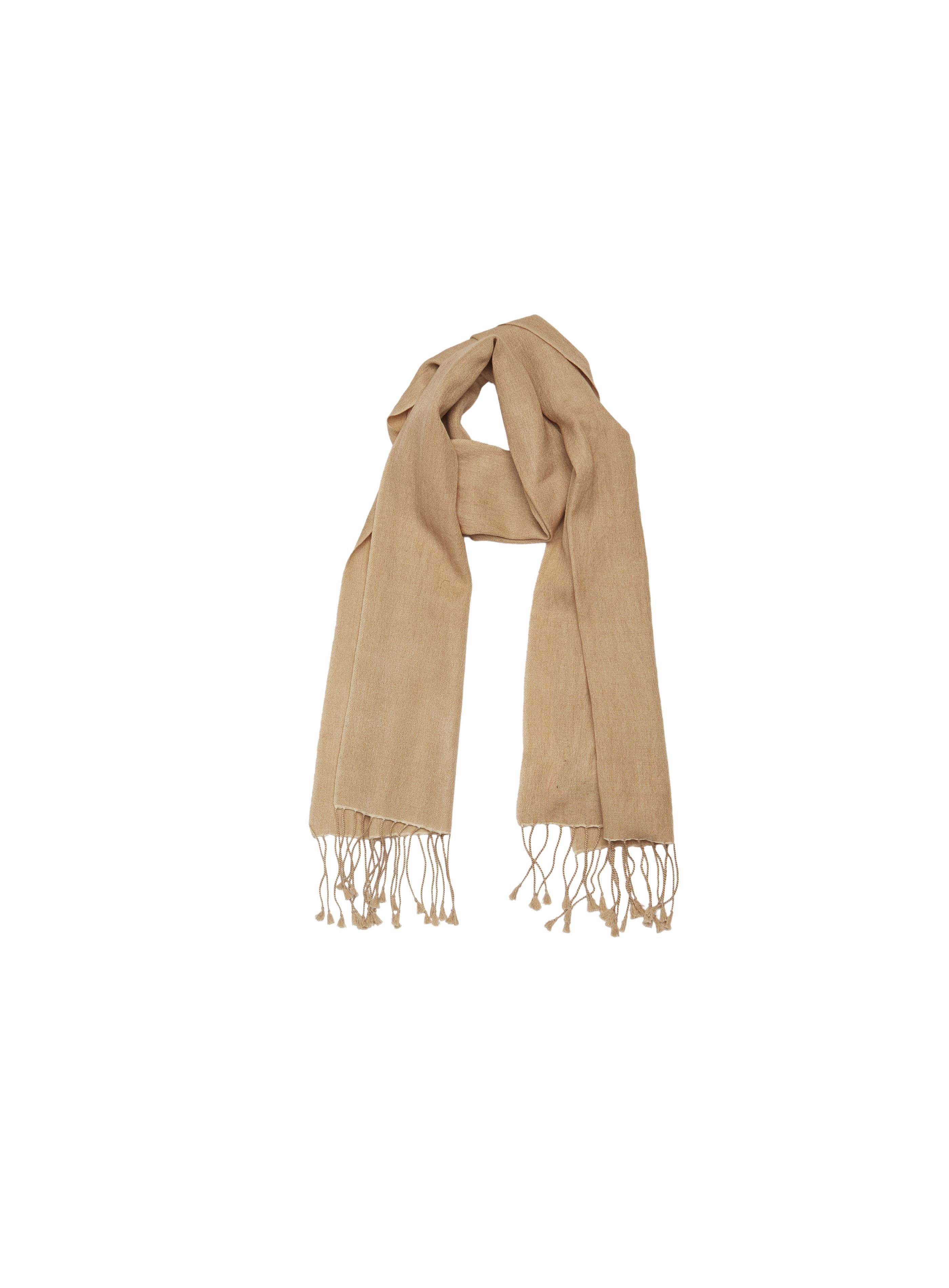 Pashmina and Silk Scarf (Camel)