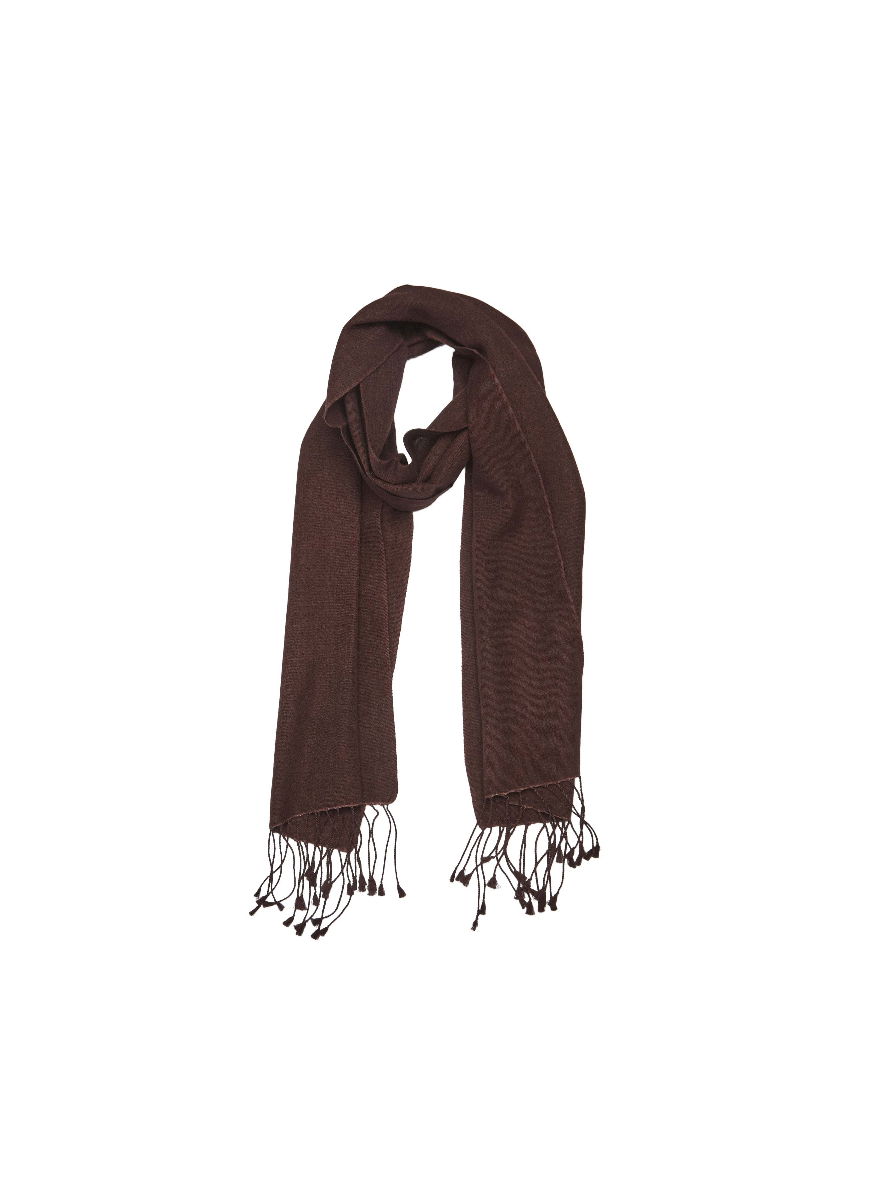 Pashmina and Silk Scarf (Espresso)