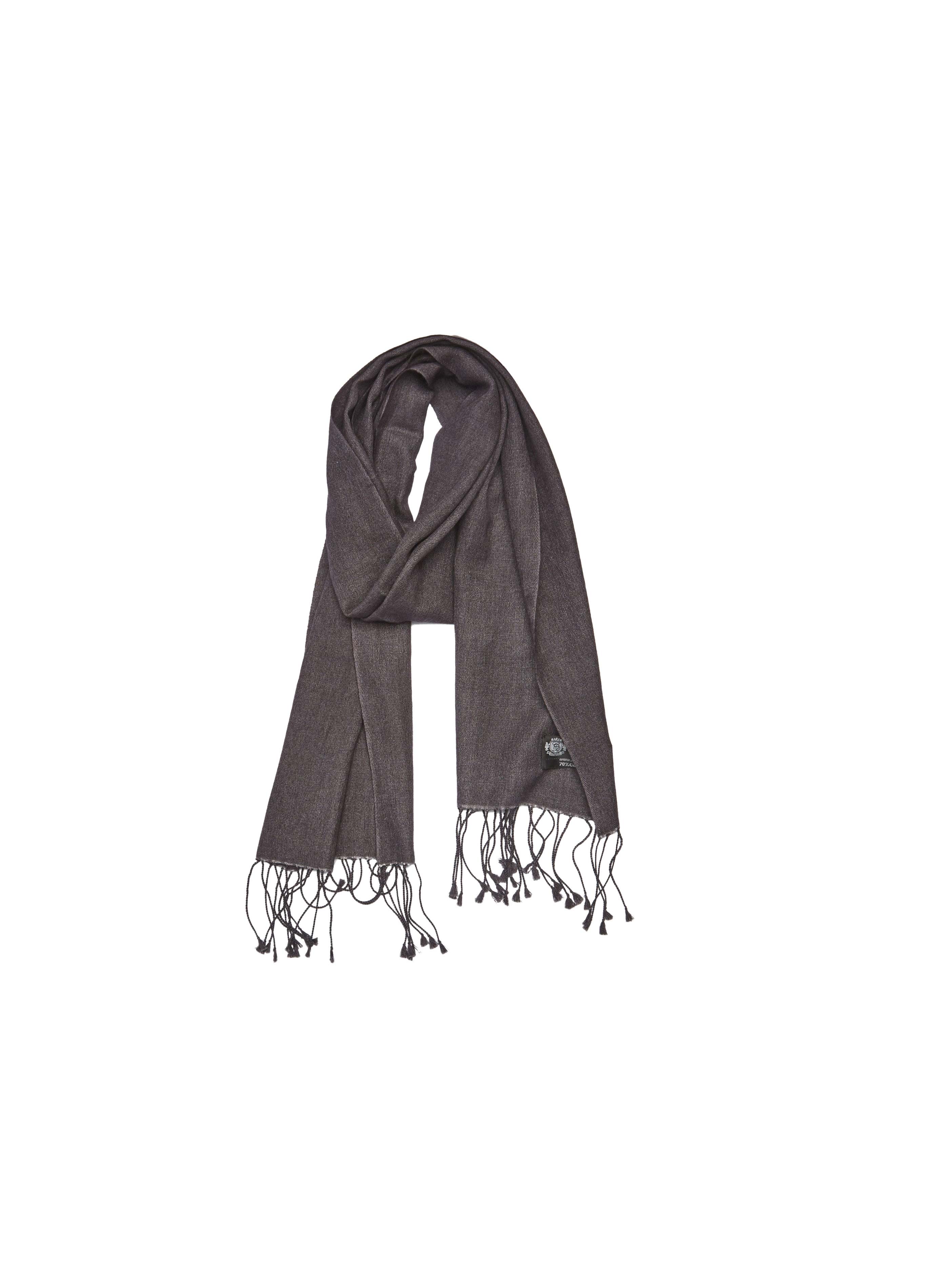 Pashmina and Silk Scarf (Charcoal)