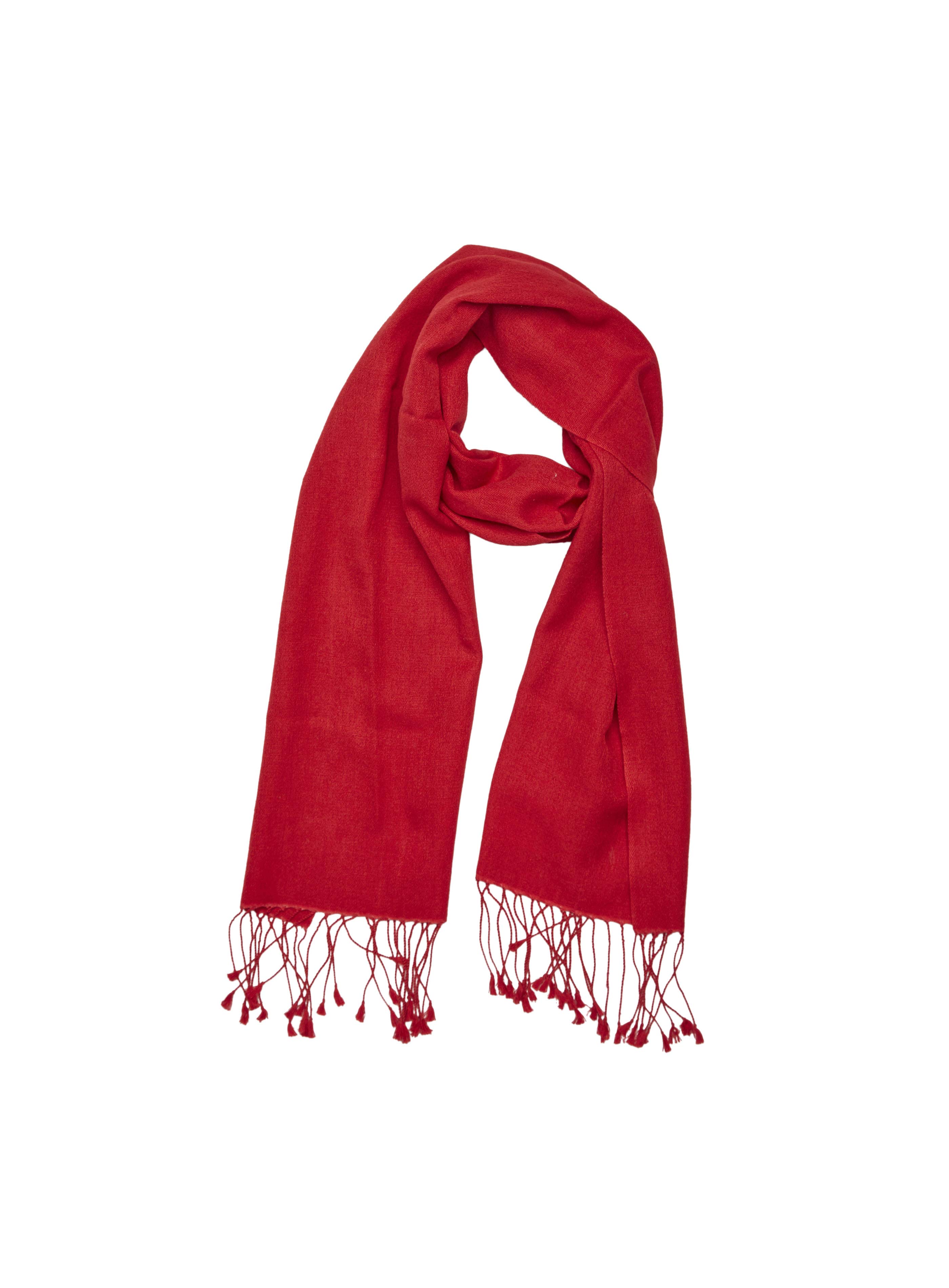 Pashmina and Silk Scarf (Crimson)