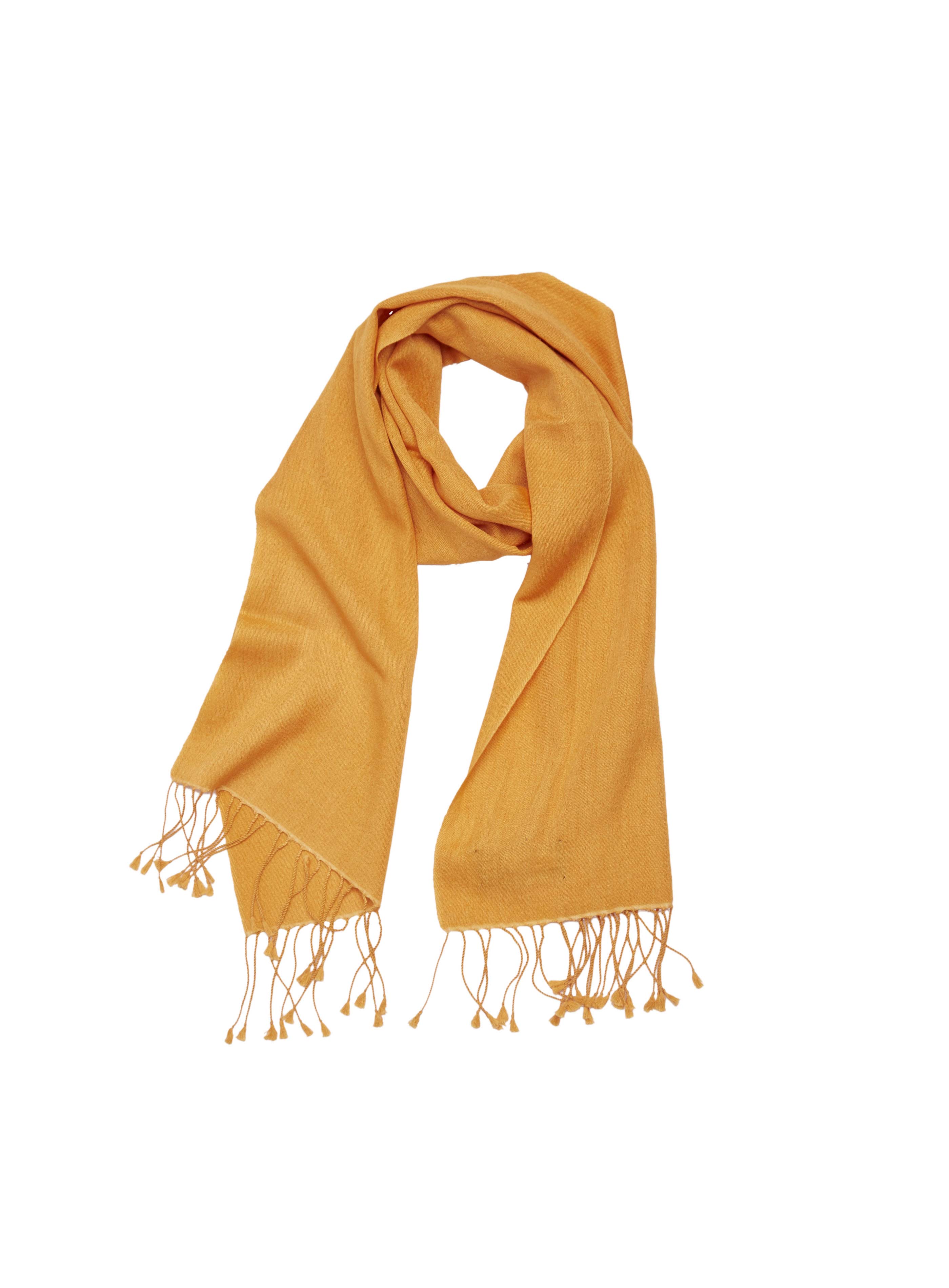 Pashmina and Silk Scarf (Burnt Orange)