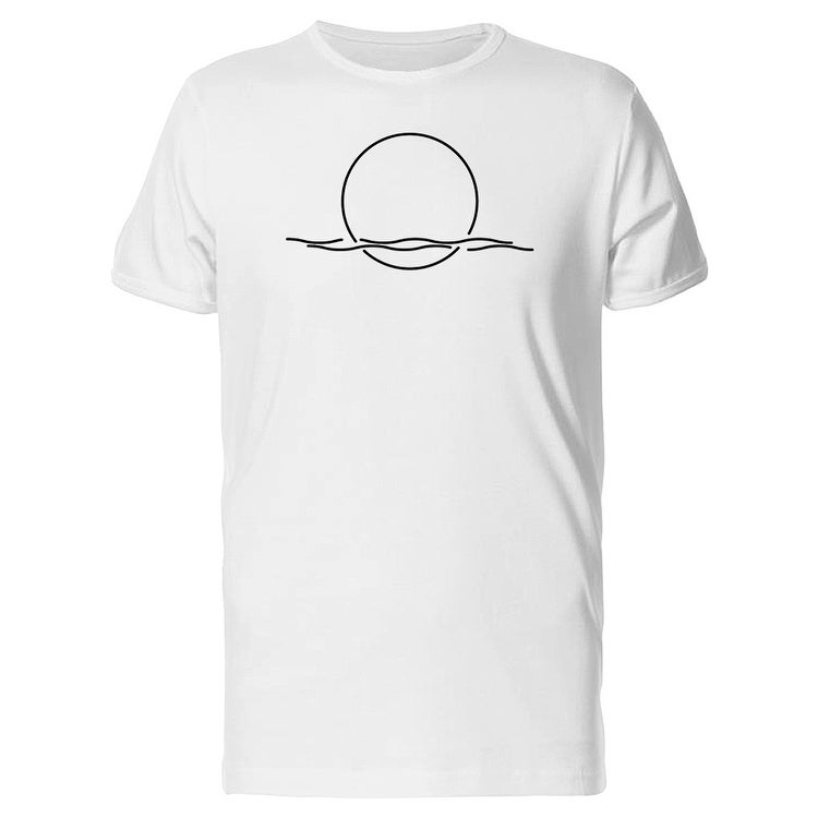 Sun And Waves Minimal Art Tee Men's -Image by Shutterstock