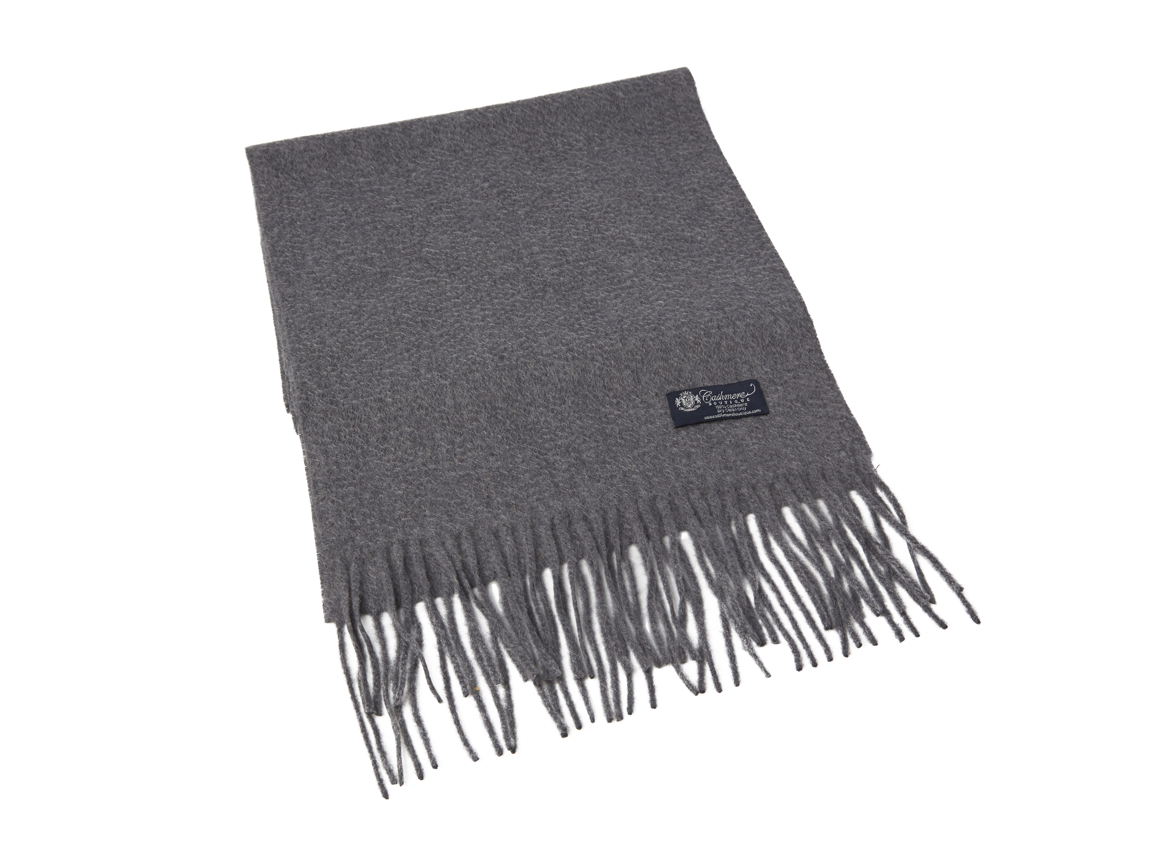 Pure Cashmere Unisex Scarf (Charcoal)