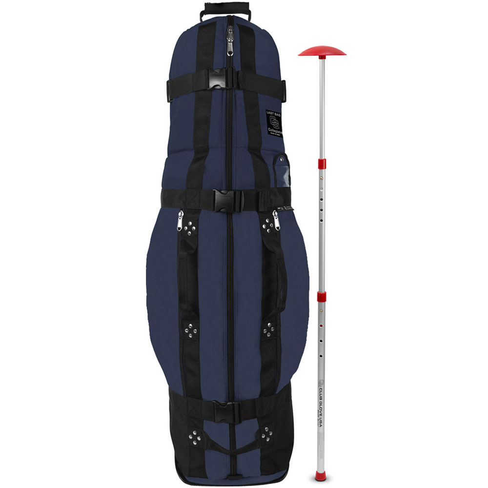 Club Glove Last Bag Collegiate Travel Bag w/ Stiff Arm, Navy/Red