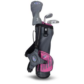 U.S. Kids UL 3 Club Carry Set - Graphite 6001131-Gray/Pink  Size 39\