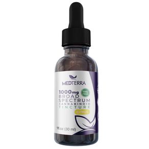 Medterra Broad Spectrum Cannabinoid Citrus Tincture - 1,000MG 6002198- Size 1 oz