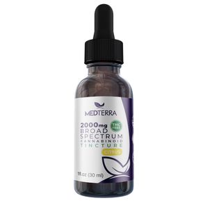 Medterra Broad Spectrum Cannabinoid Citrus Tincture - 2,000MG 6002199- Size 1 oz