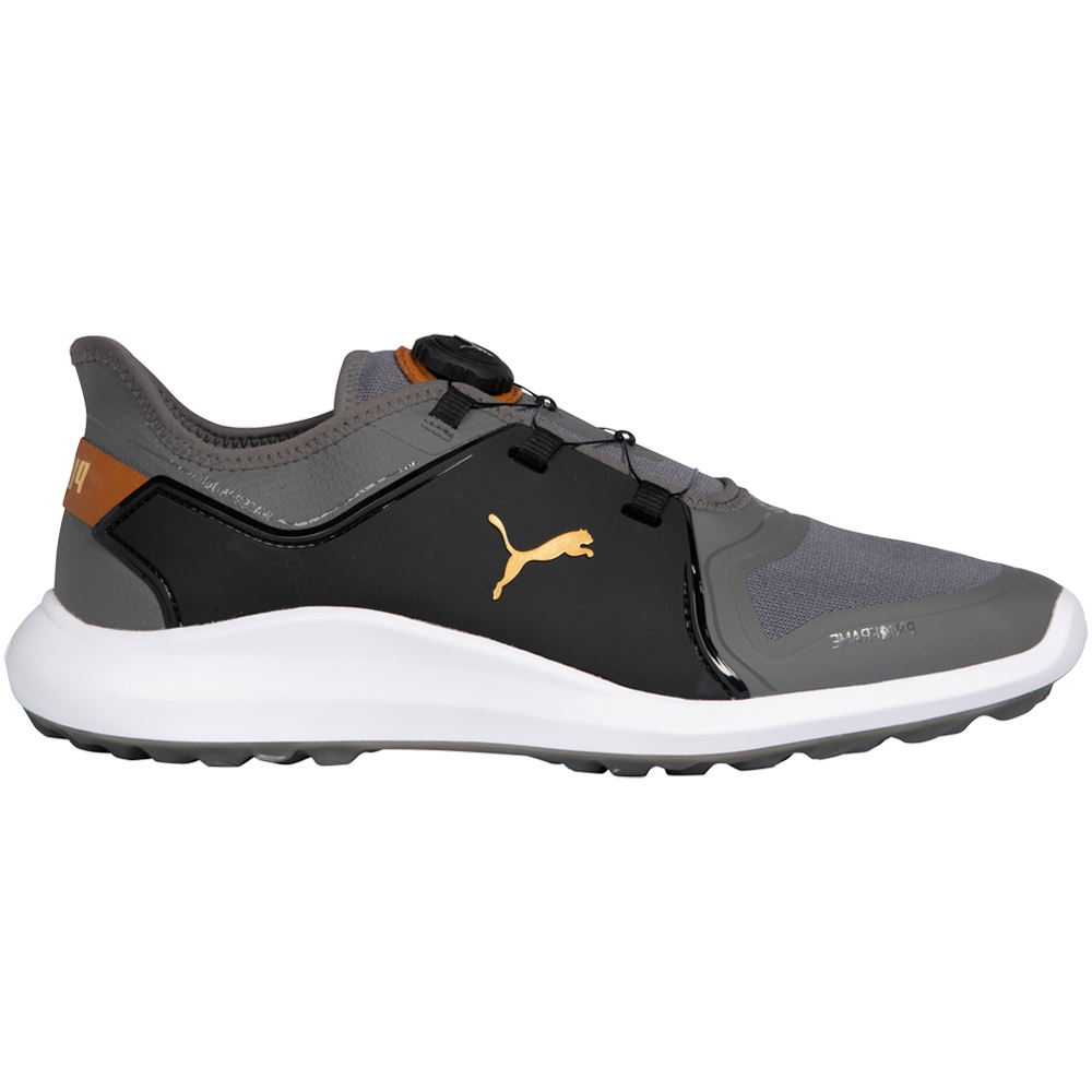 Puma Men\'s Ignite Fasten8 Disc Spikeless Golf Shoes  Size 9, Puma Black/Puma Silver/Puma White