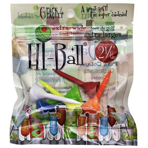 Jef World Of Golf 2 1/8 Hi-Ball Tees 6004693-Mix  Size 6 pack, mix
