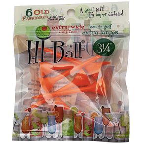 Jef World Of Golf 3 1/4 Hi-Ball Tees 6004694-Orange  Size 6 pack, orange