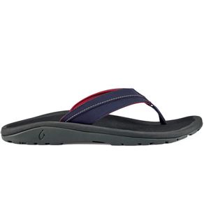 Olukai Men\'s Ohana Koa Sandals 6005273-Trench Blue/Deep Red  Size 10 M, trench blue/deep red