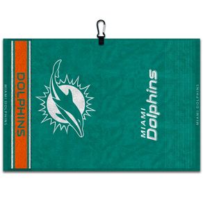 Team Effort Jacquard Golf Towel - NFL 6009454-Miami Dolphins