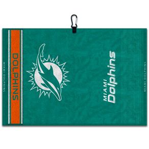 Team Effort Jacquard Golf Towel - NFL 6009454-Miami Dolphins