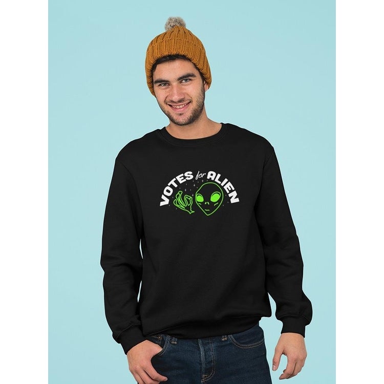 Votes For Alien Neon Design Sweatshirt Men's -Image by Shutterstock