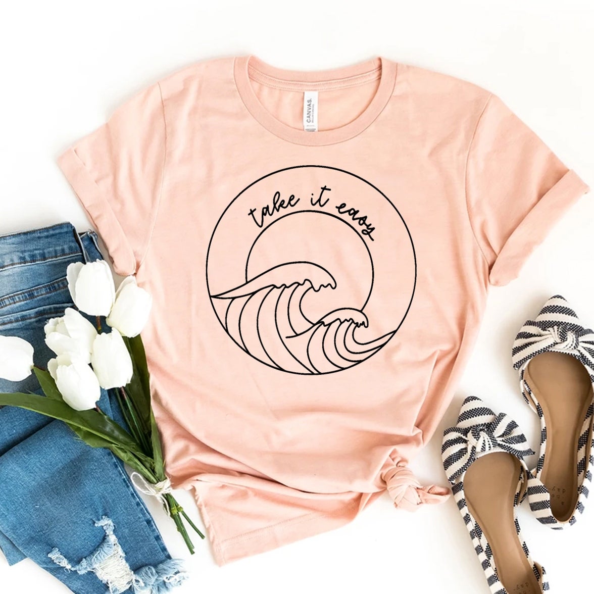 Take It Easy T-Shirt, Positive Vibes Top, Sarcastic Tee, Humor Shirts, Women's Sassy Tshirt, Girl Power Shirt, Kindness