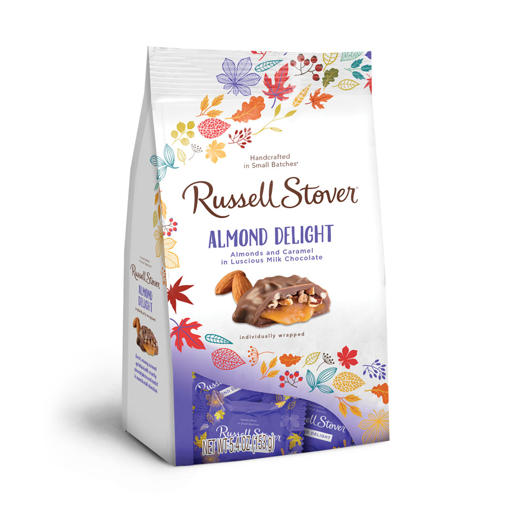 milk chocolate almond delight favorites, 5.4 oz. fall bag | chocolates | by russell stover
