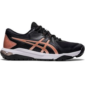 Asics Women\'s Gel Course Glide Spikeless Golf Shoes 7000091-Black/Rose Gold  Size 6.5 M, black/rose gold