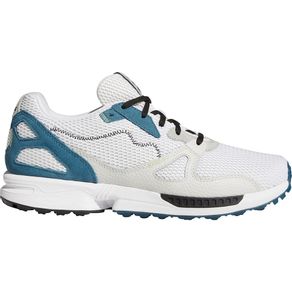 adidas Men\'s Adicross ZX Primeblue Spikeless Golf Shoes 7000840-White/Core Black/Orbit Indigo  Size 9.5 M, white/core black/orbit indigo