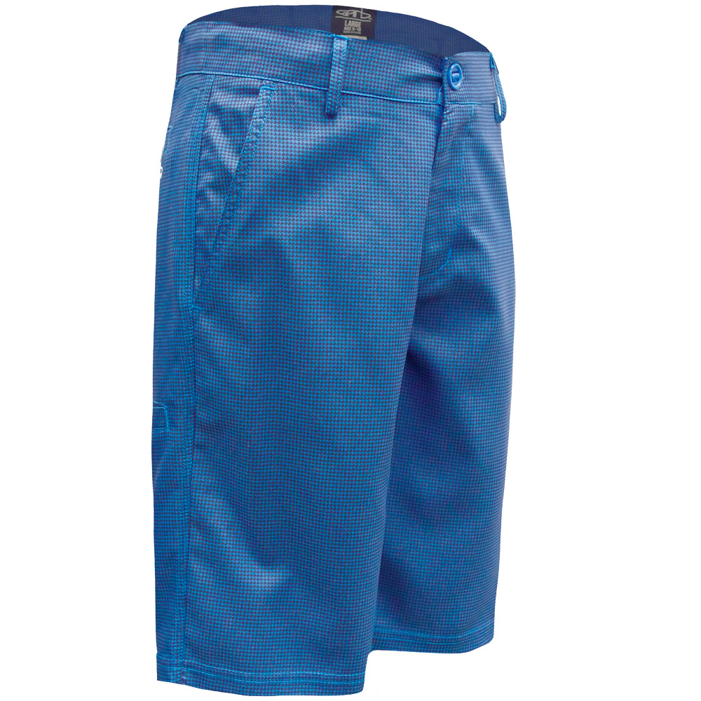 Garb Juniors\' Brad Performance Hybrid Golf & Swim Houndstooth Shorts  Size LG, Blue