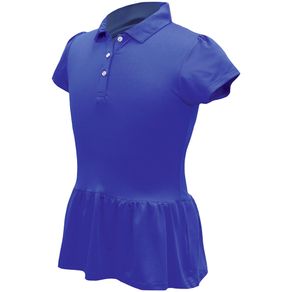 Garb Juniors\' Girls Darcy Performance Peplum Polo 7001229-Blue  Size sm, blue