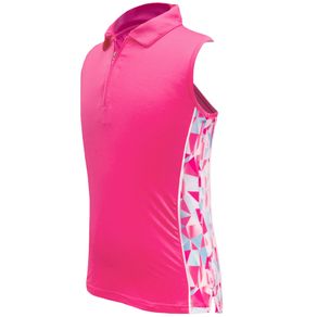 Garb Juniors\' Kaya Girls Performance Sleeveless Back Knot Polo 7001234-Pink  Size sm, pink