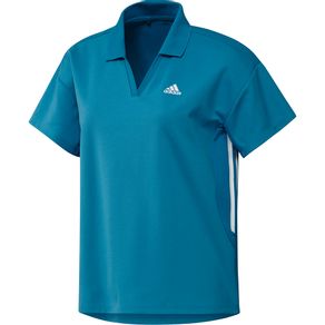 adidas Women\'s 3-Stripes Primegreen Polo 7002631-Sonic Aqua  Size xs, sonic aqua