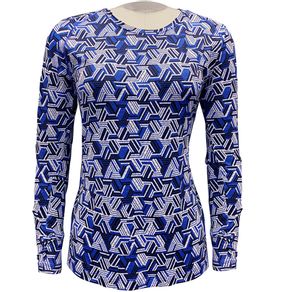 Fringe Women\'s Lucy Long Sleeve Crew Neck 7003293-Geometric Print  Size sm, geometric print