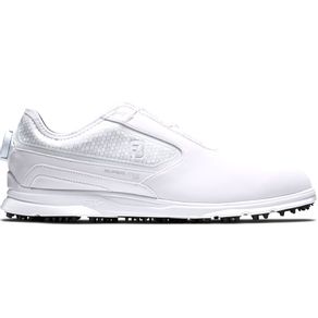 FootJoy Men\'s Superlites XP BOA Spikless Golf Shoes 7005475-White/Silver/White  Size 13 W, white/silver/white