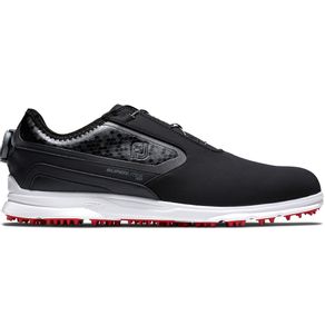 FootJoy Men\'s Superlites XP BOA Spikless Golf Shoes 70054 Size 93-Black/White/Red  Size 9 M, black/white/red