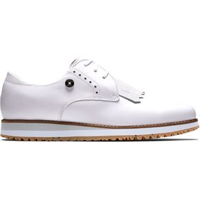 FootJoy Women\'s Sport Retro Spikeless Golf Shoes 7005522-White/Gray  Size 9 M, white/gray