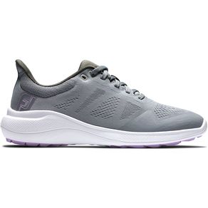 FootJoy Women\'s Flex Spikeless Golf Shoes  Size 7005846-Gray/White/Purple  Size 7 W, gray/white/purple