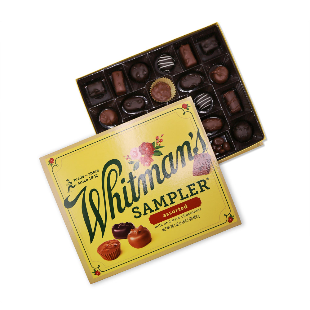 whitman's sampler assorted chocolates, 24.1 oz. | mixed assorted chocolates | by whitmans